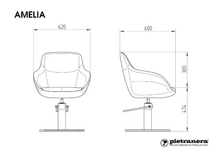 Кресло парикмахерское AMELIA купить по привлекательной цене 108869 ₽ - вид 3 миниатюра