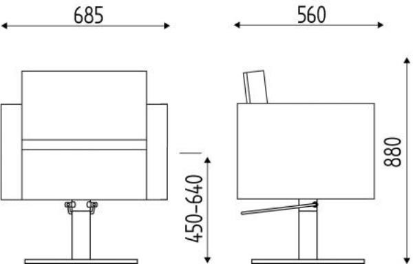 Кресло парикмахерское SQUARE купить по привлекательной цене 134809 ₽ - вид 3 миниатюра