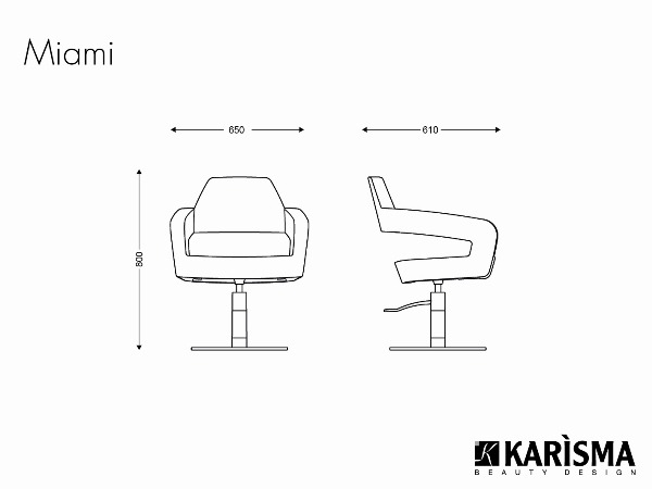 Кресло парикмахерское MIAMI купить по привлекательной цене 136111 ₽ - вид 7 миниатюра