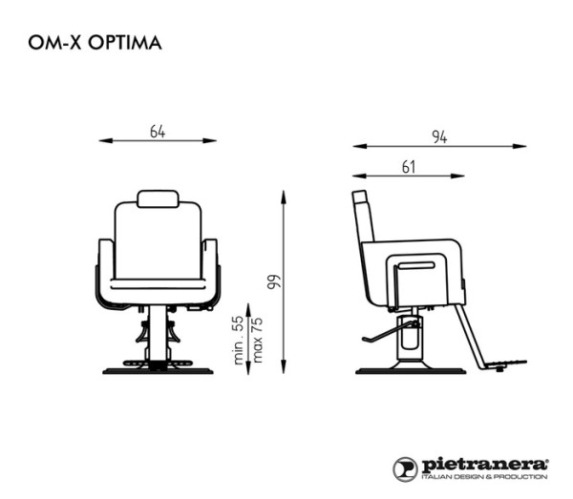 Кресло парикмахерское OM-X UNISEX OPTIMA купить по привлекательной цене 397918 ₽ - вид 1 миниатюра