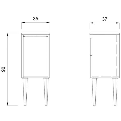 Тумба STYLING CABINET 90 купить по привлекательной цене 91342 ₽ - вид 1 миниатюра