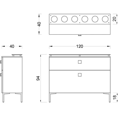 Тумба COLOR DRAWER 120 купить по привлекательной цене 412240 ₽ - вид 9 миниатюра