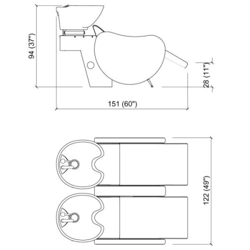 Мойка парикмахерская MAMBOWASH 2P SHIATSU купить по привлекательной цене 895390 ₽ - вид 1 миниатюра