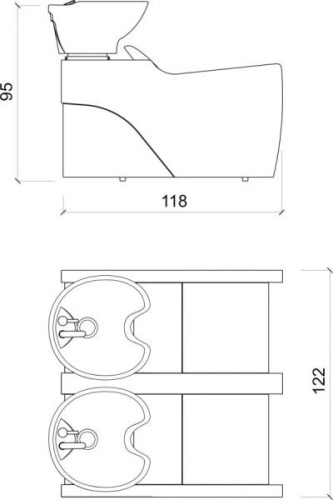 Мойка парикмахерская FLATIRON 2P купить по привлекательной цене 610548 ₽ - вид 1 миниатюра