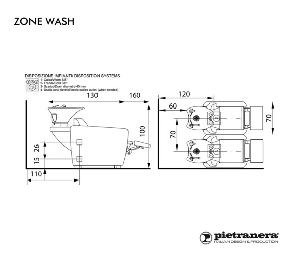 Мойка парикмахерская ZONE WASH CLASSIC - RELAX ELECTRIC FOOTREST купить по привлекательной цене 488559 ₽ - вид 7 миниатюра