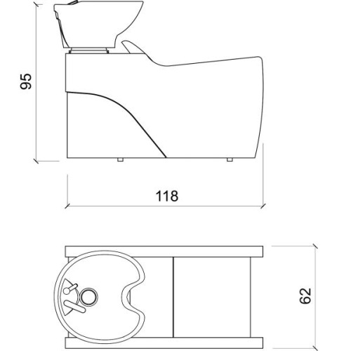 Мойка парикмахерская FLATIRON 1P купить по привлекательной цене 305274 ₽ - вид 5 миниатюра